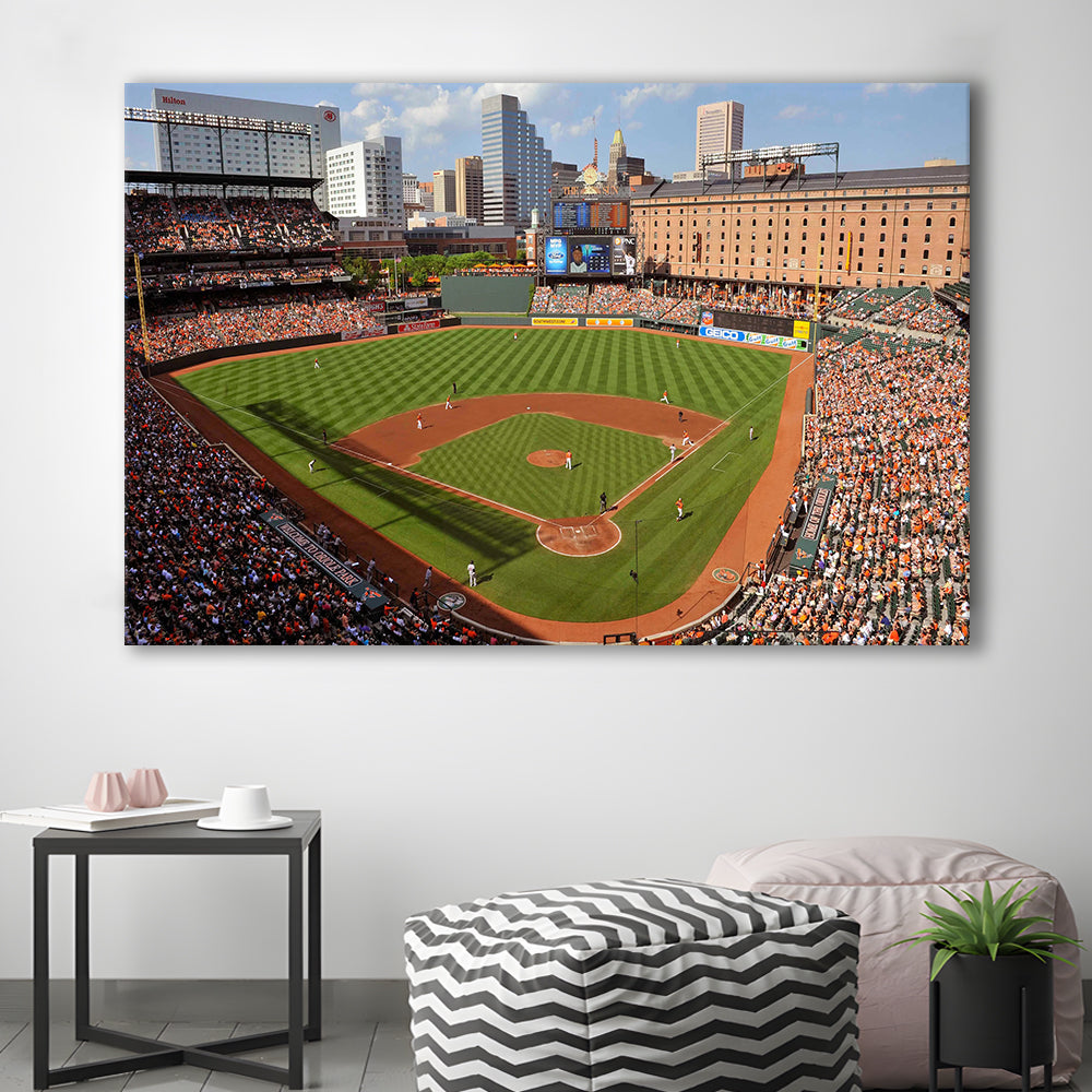 Oriole Park at Camden Yards, Stadium Canvas, Sport Art, Gift for him, Man Cave Decor, Art Print, Canvas Print Wall Art