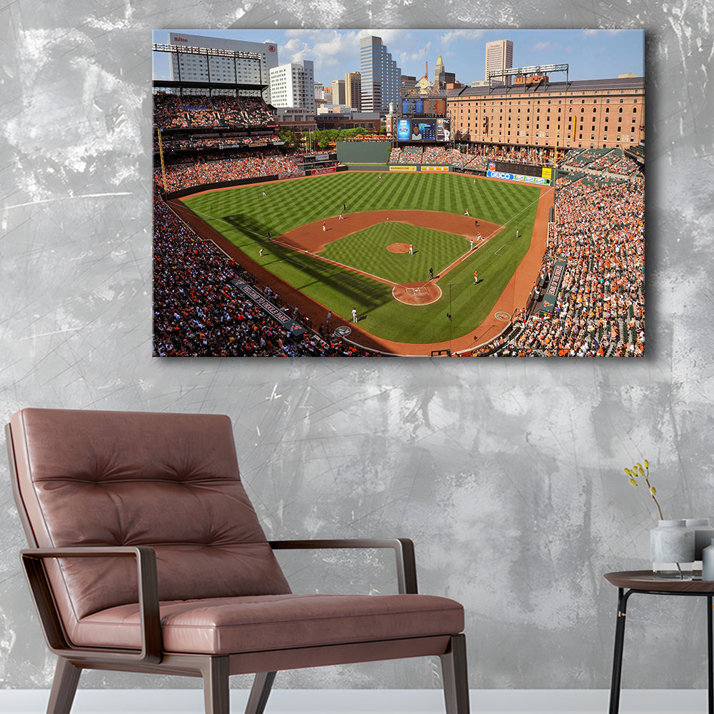 Oriole Park at Camden Yards, Stadium Canvas, Sport Art, Gift for him, Man Cave Decor, Art Print, Canvas Print Wall Art