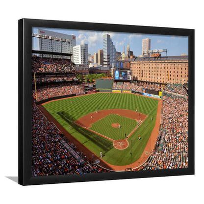 Oriole Park at Camden Yards, Stadium Canvas, Sport Art, Gift for him, Framed Art Print Wall Decor, Picture Framed