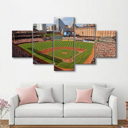 Oriole Park at Camden Yards, Stadium Canvas, Sport Art, Gift for him, 5 Panel, Large Canvas, Canvas Print Wall Art