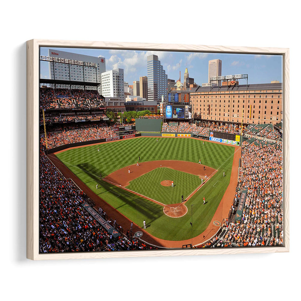 Oriole Park at Camden Yards, Stadium Canvas, Sport Art, Framed Canvas Print Wall Art, Floating Frame