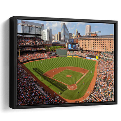 Oriole Park at Camden Yards, Stadium Canvas, Sport Art, Framed Canvas Print Wall Art, Floating Frame