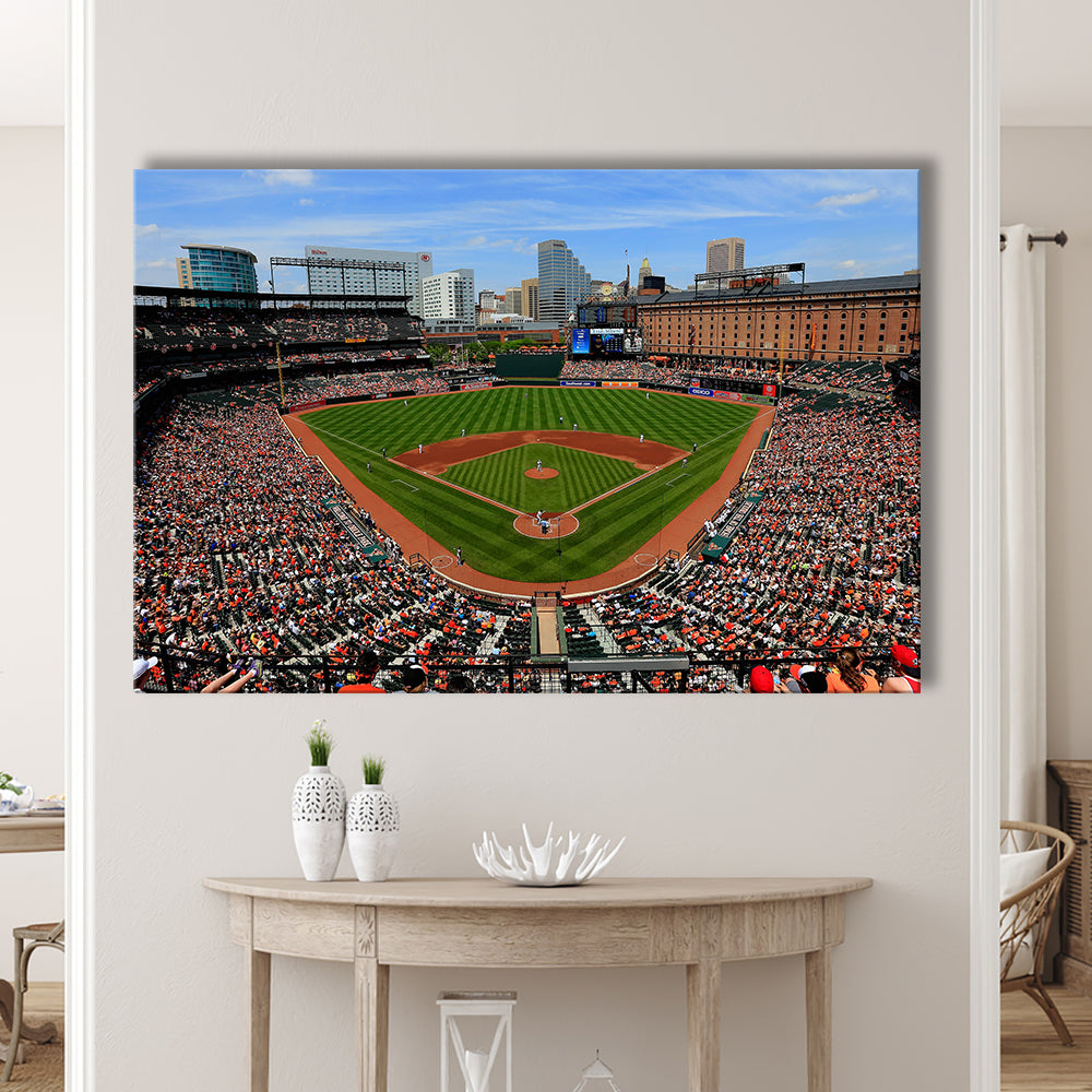 Oriole Park in Baltimore, Stadium Canvas, Sport Art, Gift for him, Man Cave Decor, Art Print, Canvas Print Wall Art