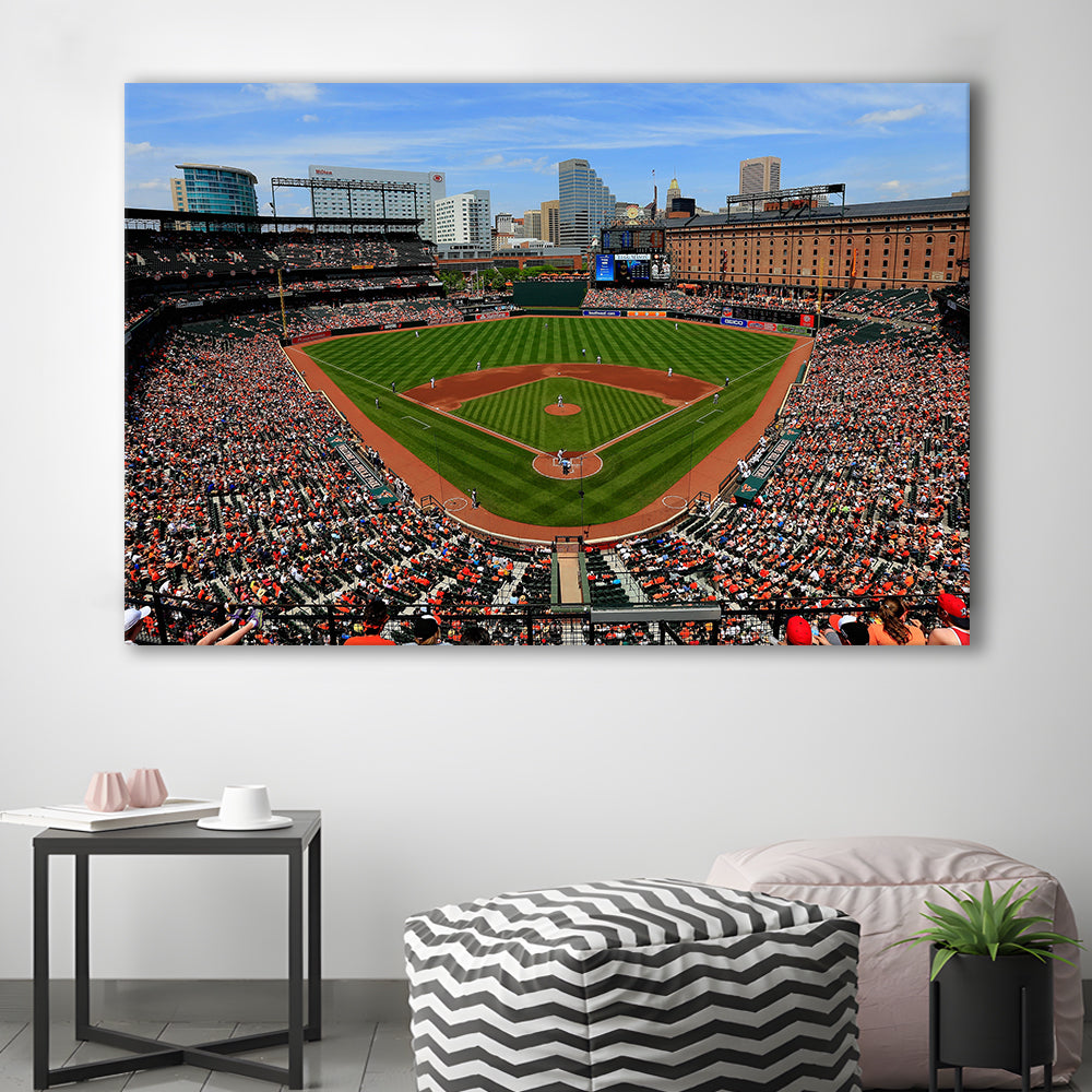 Oriole Park in Baltimore, Stadium Canvas, Sport Art, Gift for him, Man Cave Decor, Art Print, Canvas Print Wall Art
