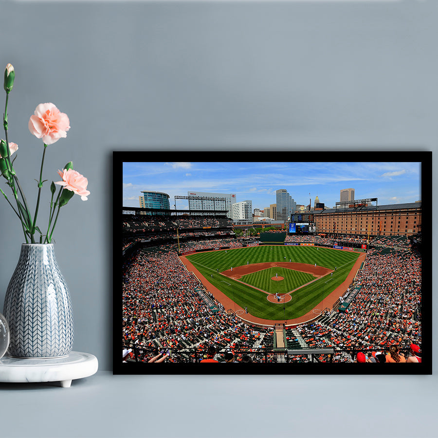 Oriole Park in Baltimore, Stadium Canvas, Sport Art, Gift for him, Framed Art Print Wall Decor, Picture Framed