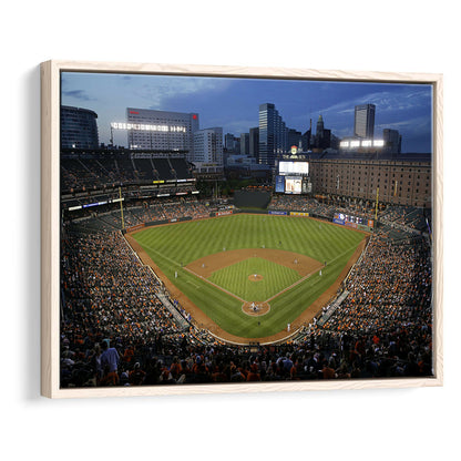 Oriole Park in Maryland, Stadium Canvas, Sport Art, Framed Canvas Print Wall Art, Floating Frame