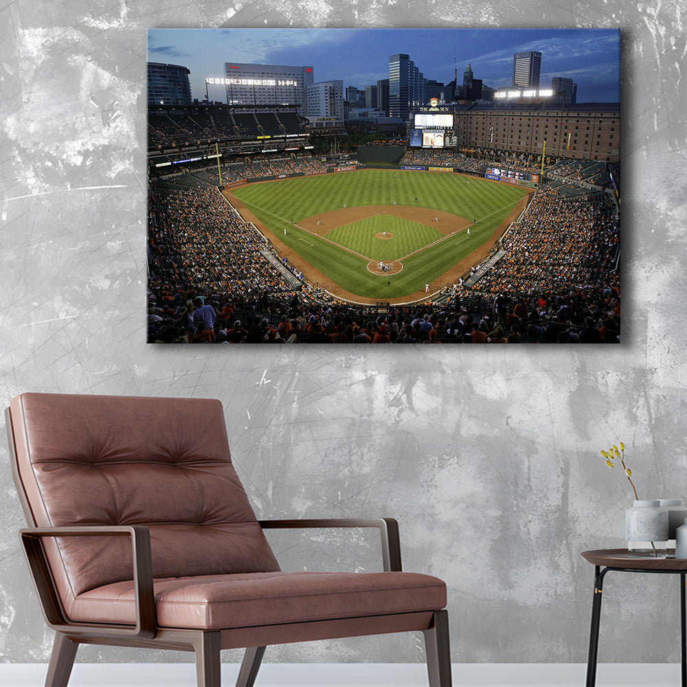 Oriole Park in Maryland, Stadium Canvas, Sport Art, Gift for him, Man Cave Decor, Art Print, Canvas Print Wall Art