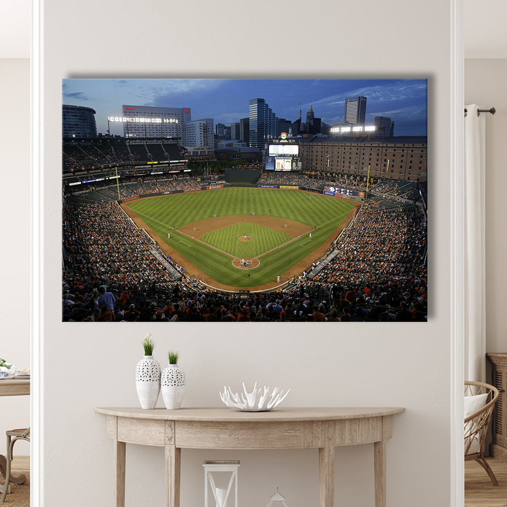 Oriole Park in Maryland, Stadium Canvas, Sport Art, Gift for him, Man Cave Decor, Art Print, Canvas Print Wall Art