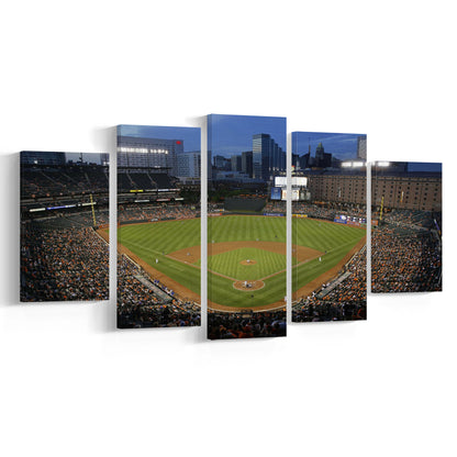 Oriole Park in Maryland, Stadium Canvas, Sport Art, Gift for him, 5 Panel, Large Canvas, Canvas Print Wall Art