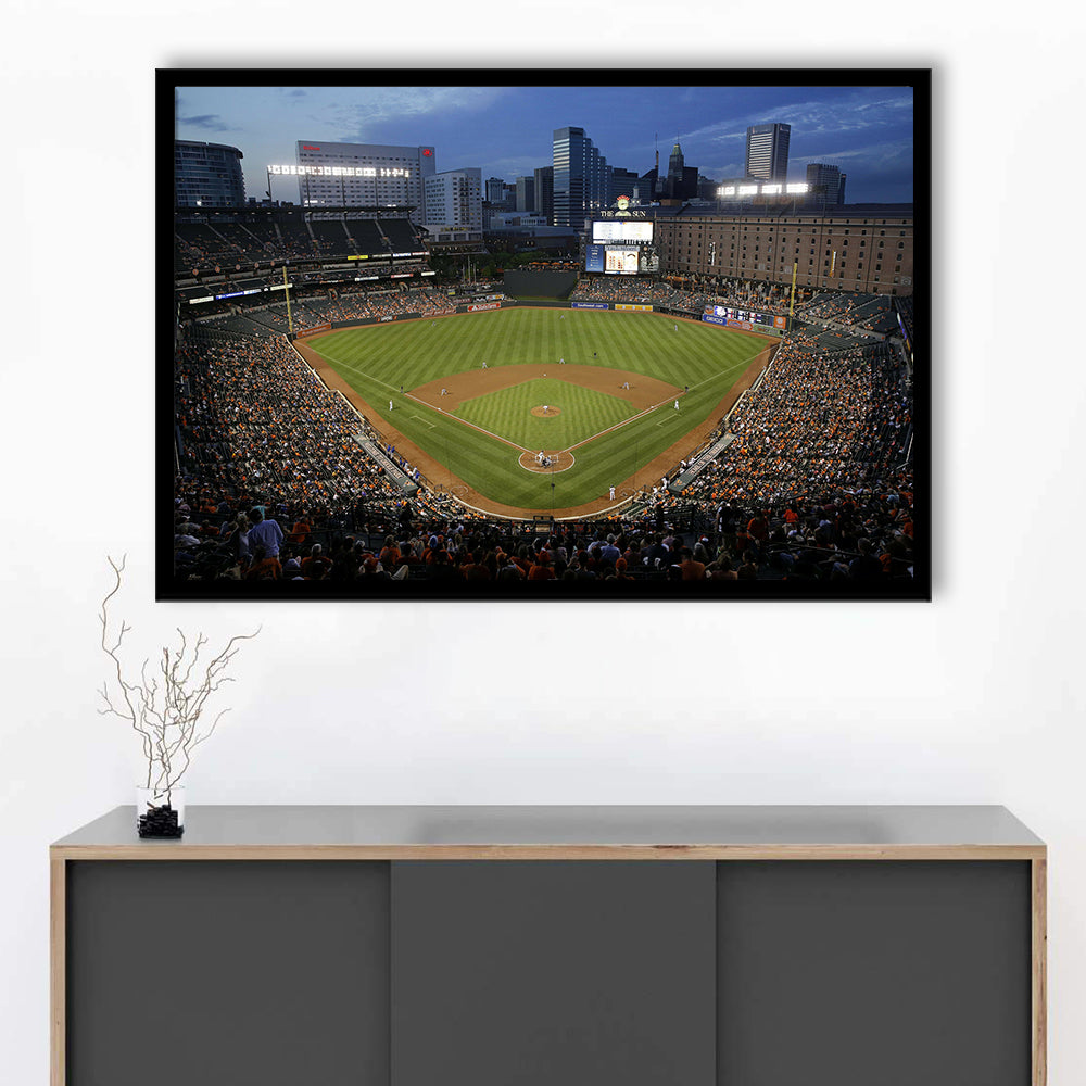 Oriole Park in Maryland, Stadium Canvas, Sport Art, Gift for him, Framed Art Print Wall Decor, Picture Framed