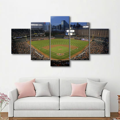 Oriole Park in Maryland, Stadium Canvas, Sport Art, Gift for him, 5 Panel, Large Canvas, Canvas Print Wall Art