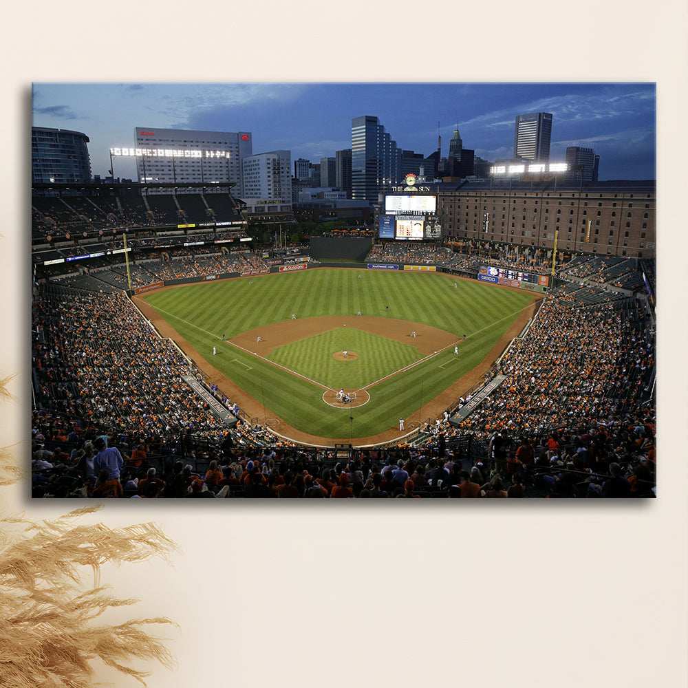 Oriole Park in Maryland, Stadium Canvas, Sport Art, Gift for him, Man Cave Decor, Art Print, Canvas Print Wall Art
