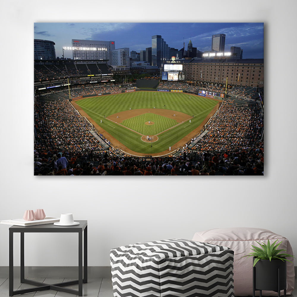 Oriole Park in Maryland, Stadium Canvas, Sport Art, Gift for him, Man Cave Decor, Art Print, Canvas Print Wall Art