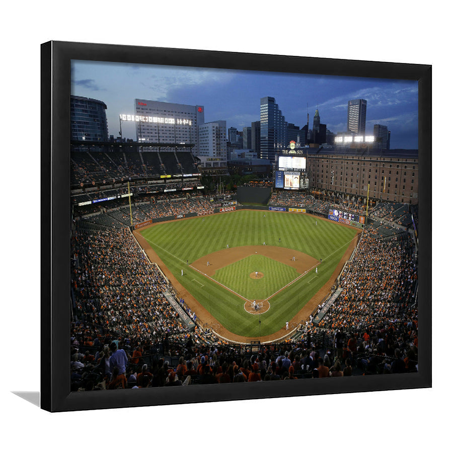 Oriole Park in Maryland, Stadium Canvas, Sport Art, Gift for him, Framed Art Print Wall Decor, Picture Framed