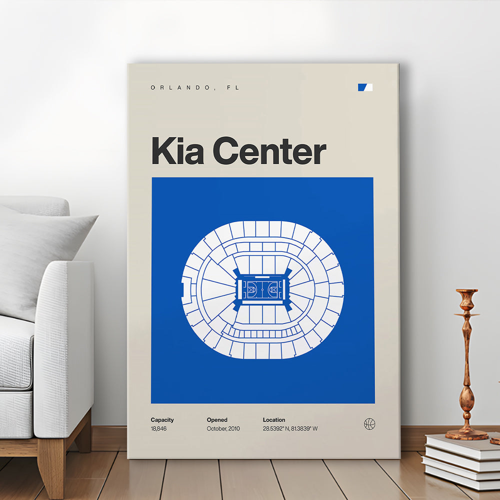 Orlando Magic Stadium Print, Kia Center Stadium Print, Fan Gifts, Sport Art, Canvas Print Wall Art
