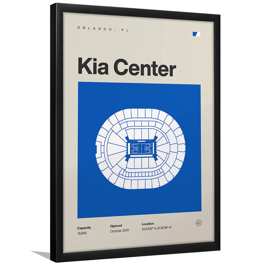 Orlando Magic Stadium Print, Kia Center Stadium Print, Gifts for him, Sport Art, Framed Art Print Wall Decor