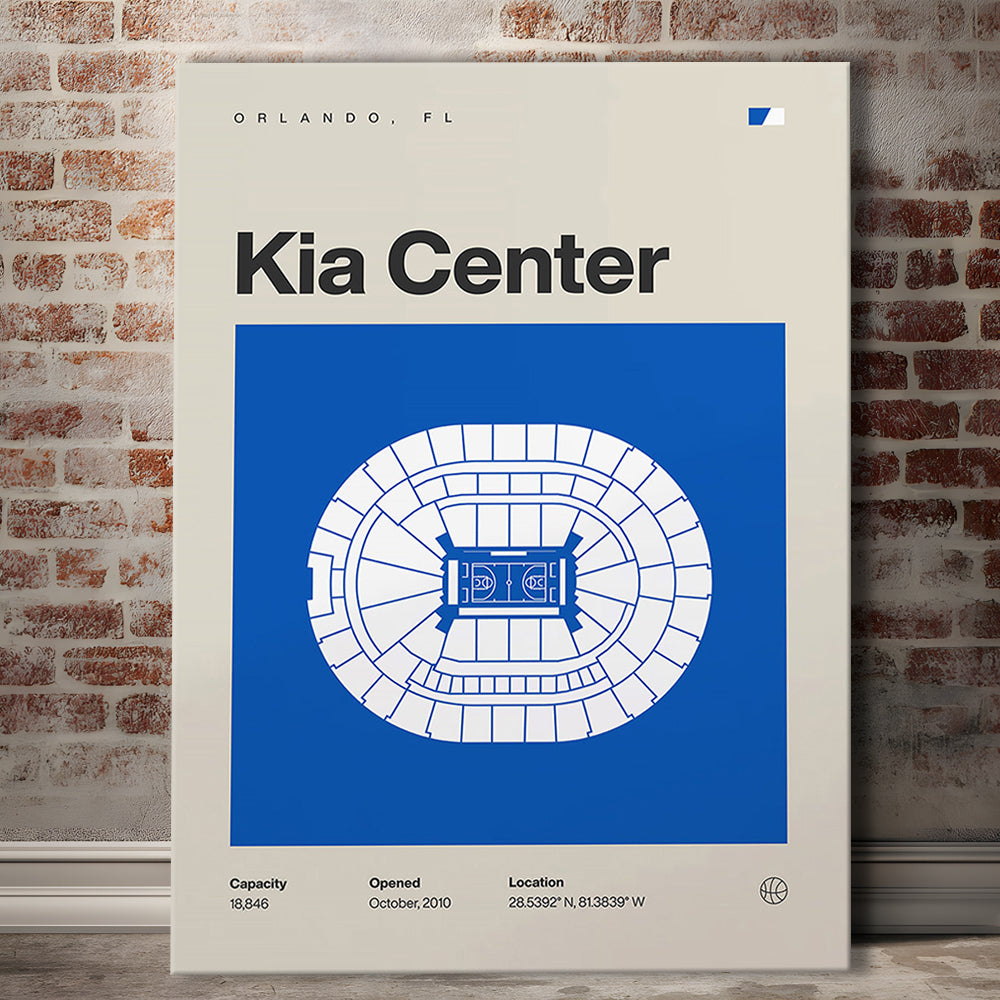 Orlando Magic Stadium Print, Kia Center Stadium Print, Fan Gifts, Sport Art, Canvas Print Wall Art