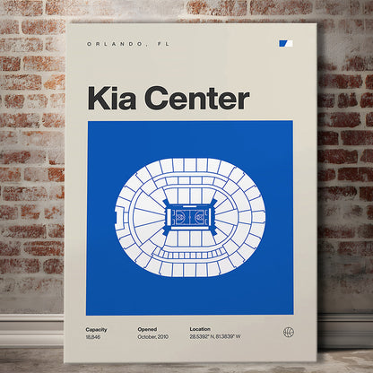 Orlando Magic Stadium Print, Kia Center Stadium Print, Fan Gifts, Sport Art, Canvas Print Wall Art