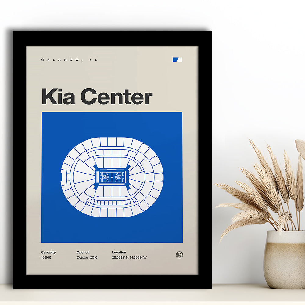 Orlando Magic Stadium Print, Kia Center Stadium Print, Gifts for him, Sport Art, Framed Art Print Wall Decor