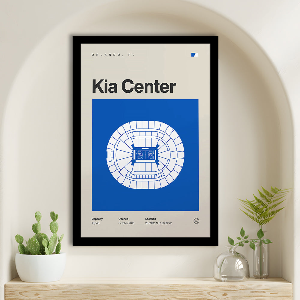 Orlando Magic Stadium Print, Kia Center Stadium Print, Gifts for him, Sport Art, Framed Art Print Wall Decor