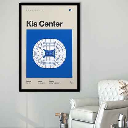 Orlando Magic Stadium Print, Kia Center Stadium Print, Gifts for him, Sport Art, Framed Art Print Wall Decor