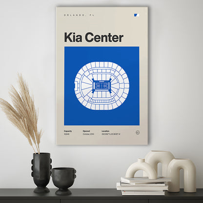 Orlando Magic Stadium Print, Kia Center Stadium Print, Fan Gifts, Sport Art, Canvas Print Wall Art
