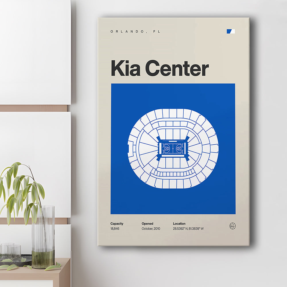 Orlando Magic Stadium Print, Kia Center Stadium Print, Fan Gifts, Sport Art, Canvas Print Wall Art