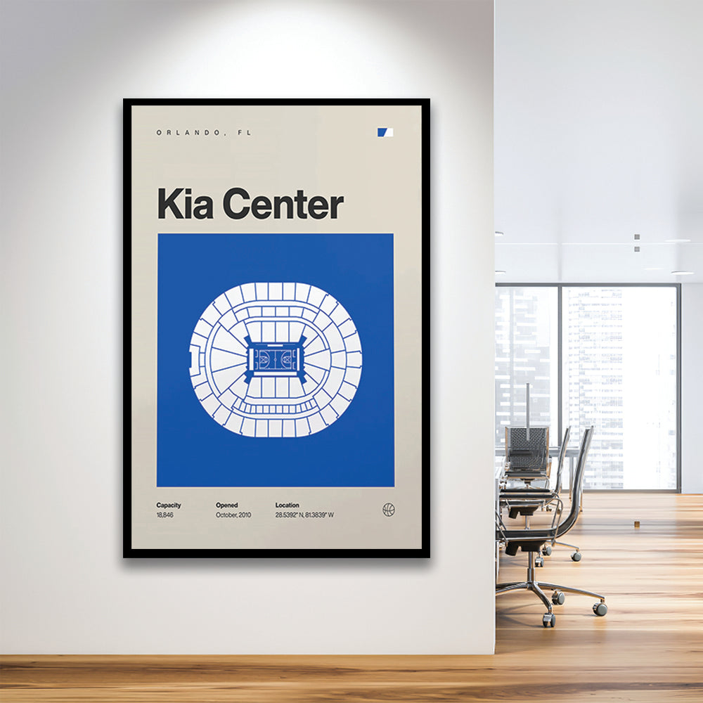 Orlando Magic Stadium Print, Kia Center Stadium Print, Gifts for him, Sport Art, Framed Art Print Wall Decor