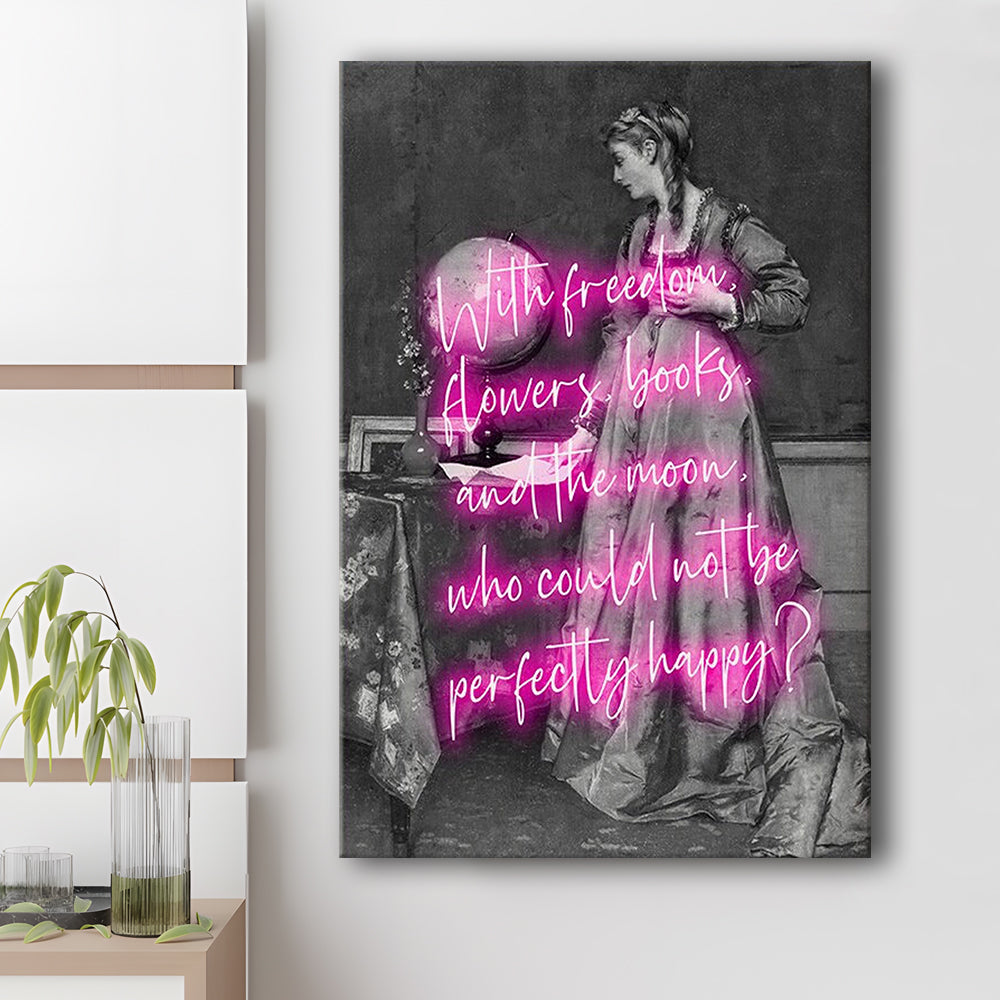 Oscar Wilde Quote Wall Art Print, Altered Art, Booklover Print, Neon Print, Canvas Prints Wall Art