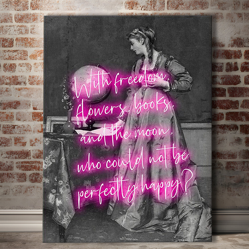 Oscar Wilde Quote Wall Art Print, Altered Art, Booklover Print, Neon Print, Canvas Prints Wall Art