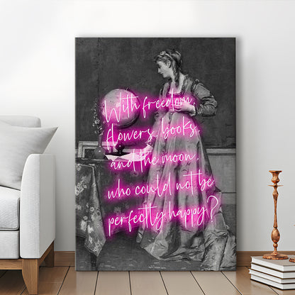 Oscar Wilde Quote Wall Art Print, Altered Art, Booklover Print, Neon Print, Canvas Prints Wall Art