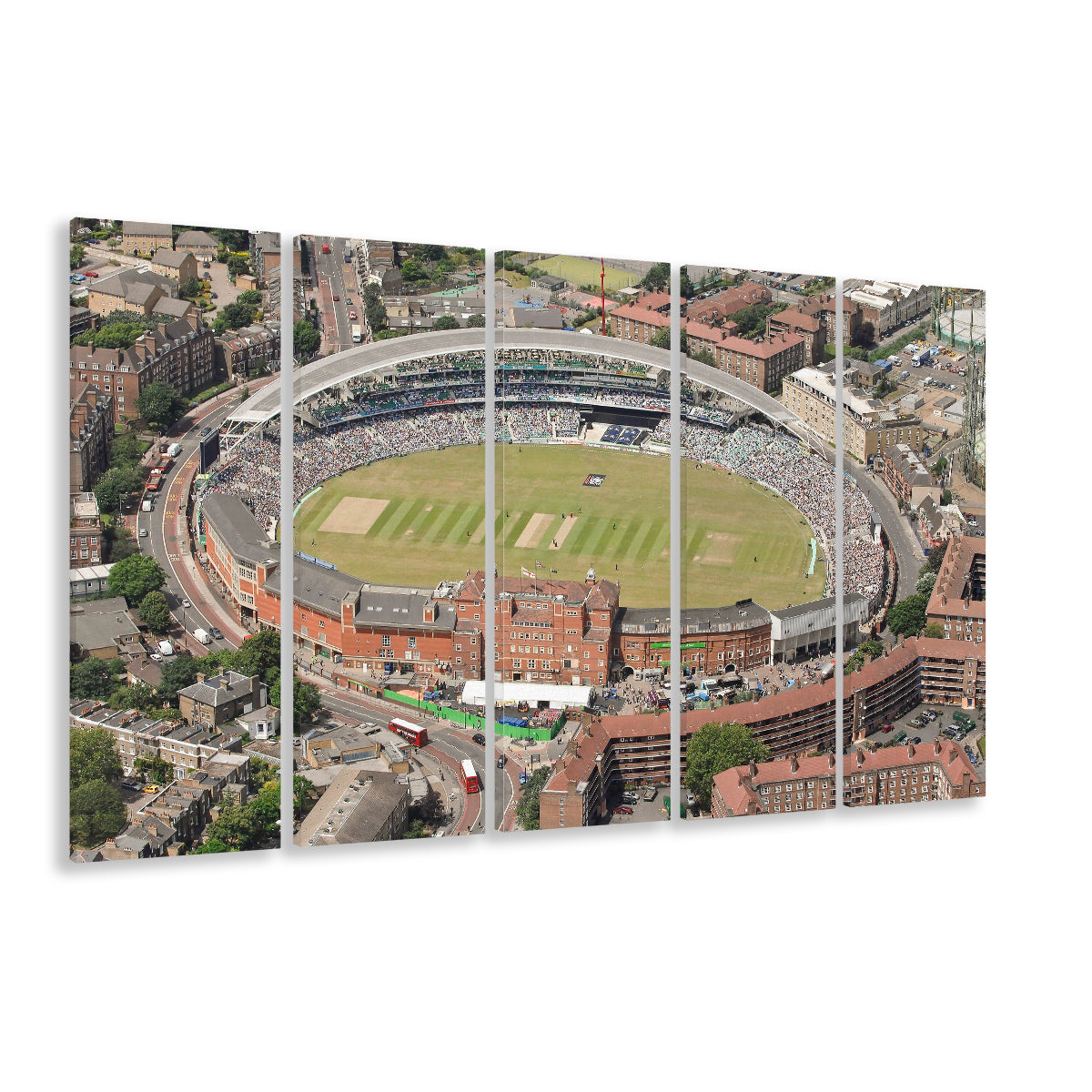 Oval Cricket Ground London, Stadium Canvas, Sport Art, 5 Panel B, Extra Large Canvas, Canvas Print Wall Art