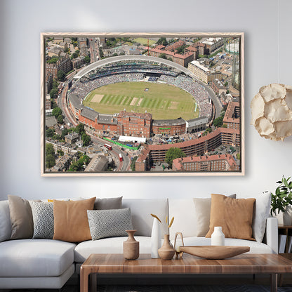Oval Cricket Ground London, Stadium Canvas, Sport Art, Framed Canvas Print Wall Art, Floating Frame