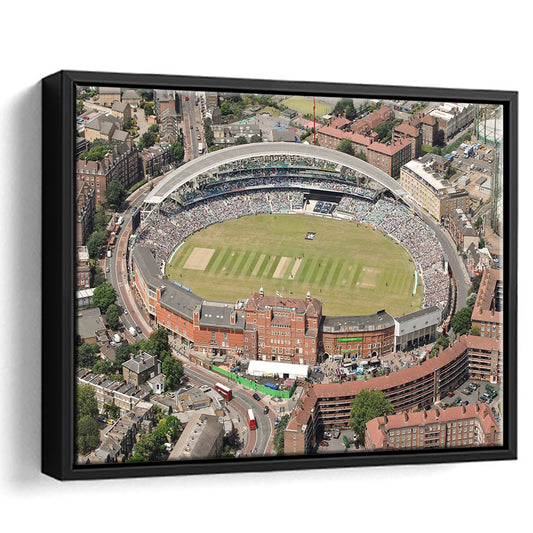 Oval Cricket Ground London, Stadium Canvas, Sport Art, Framed Canvas Print Wall Art, Floating Frame