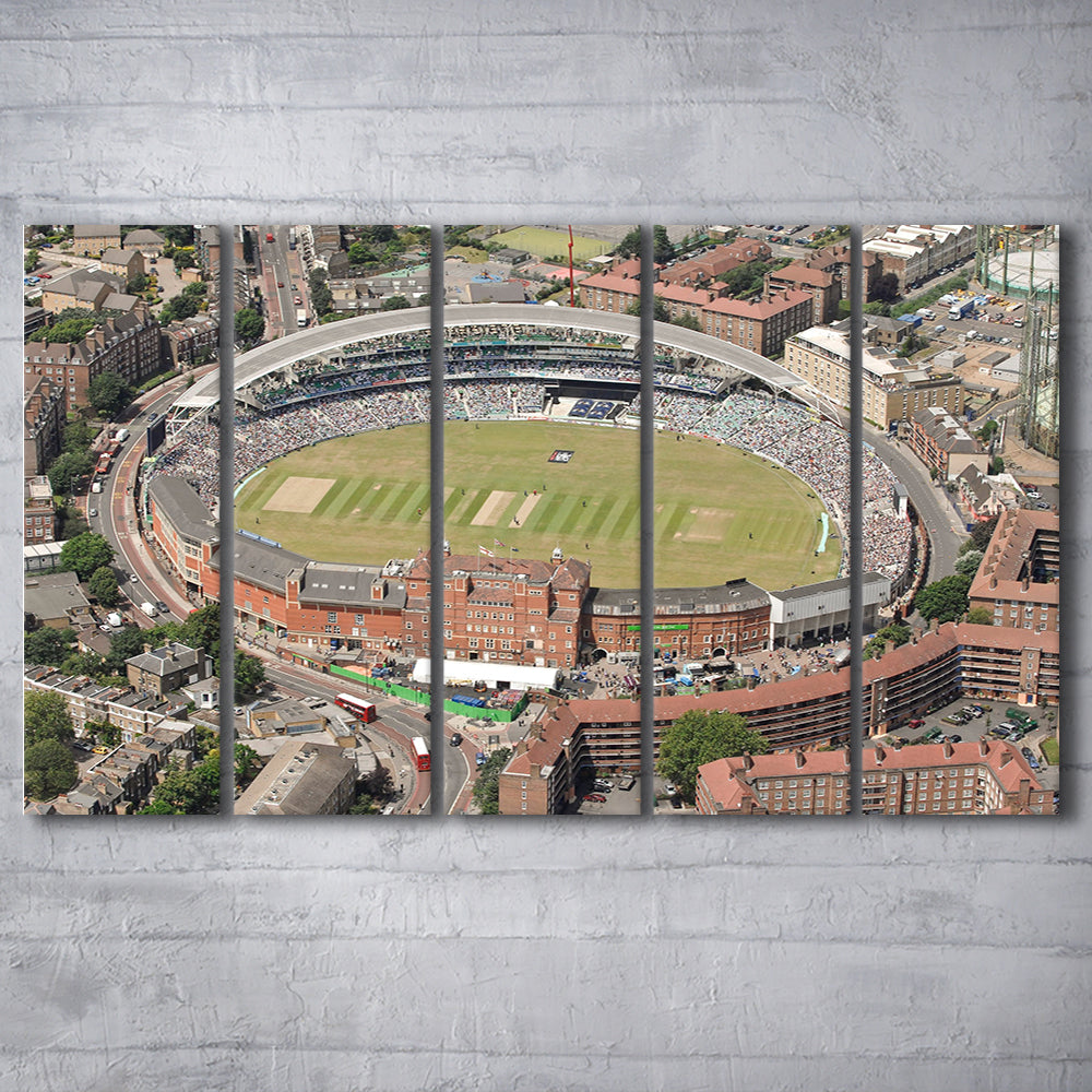 Oval Cricket Ground London, Stadium Canvas, Sport Art, 5 Panel B, Extra Large Canvas, Canvas Print Wall Art