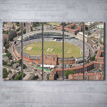 Oval Cricket Ground London, Stadium Canvas, Sport Art, 5 Panel B, Extra Large Canvas, Canvas Print Wall Art