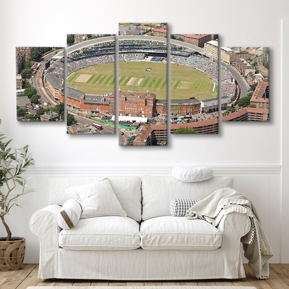Oval Cricket Ground London, Stadium Canvas, Sport Art, Gift for him, 5 Panel, Large Canvas, Canvas Print Wall Art