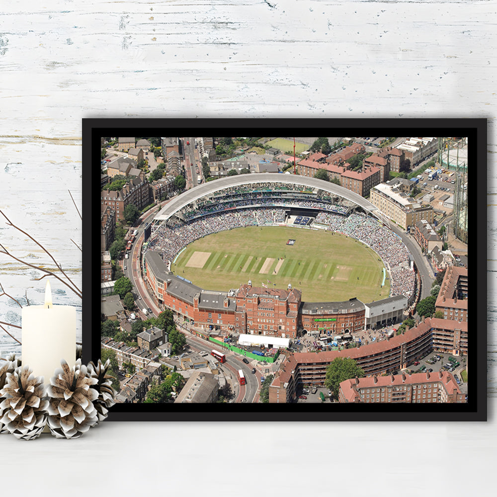 Oval Cricket Ground London, Stadium Canvas, Sport Art, Framed Canvas Print Wall Art, Floating Frame