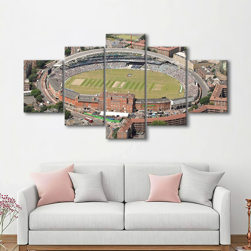 Oval Cricket Ground London, Stadium Canvas, Sport Art, Gift for him, 5 Panel, Large Canvas, Canvas Print Wall Art