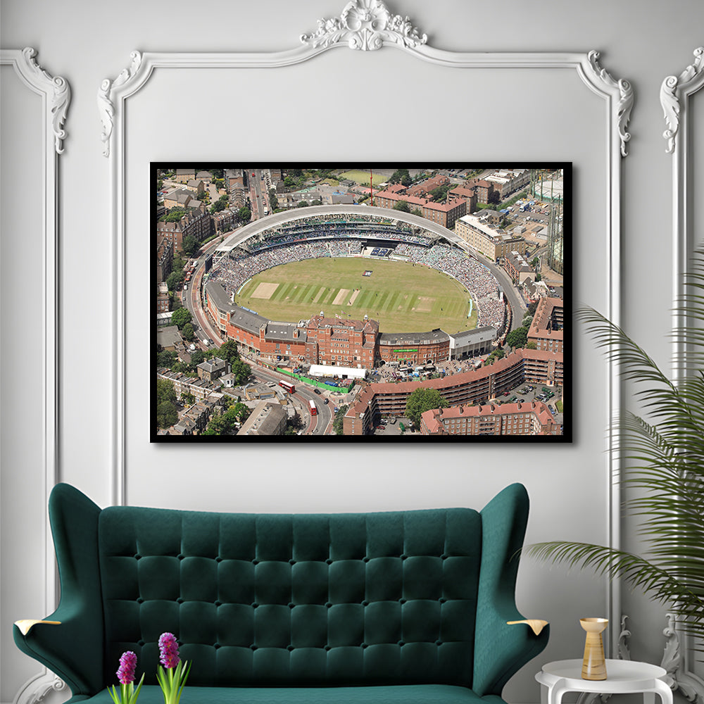 Oval Cricket Ground London, Stadium Canvas, Sport Art, Gift for him, Framed Art Print Wall Decor, Picture Framed