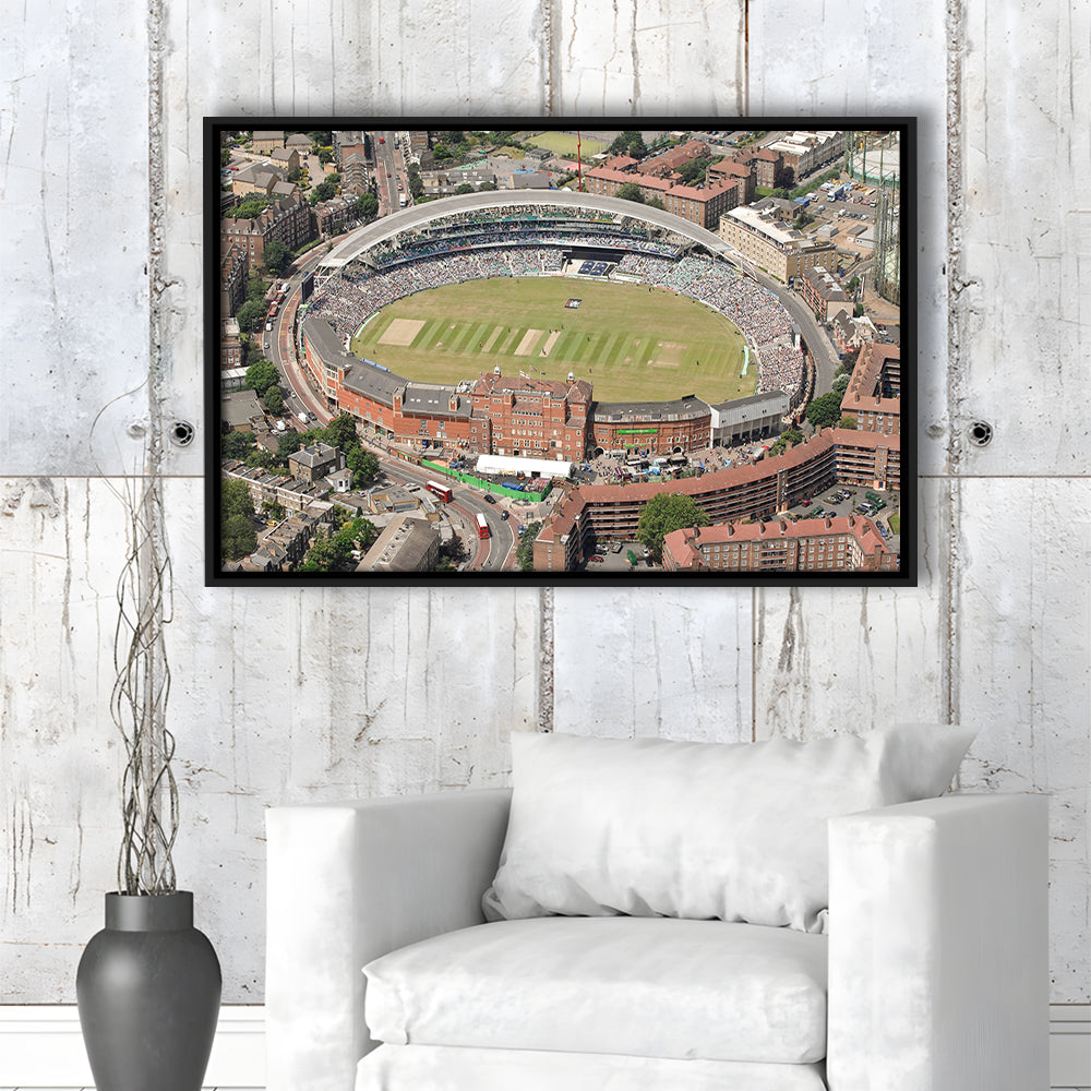 Oval Cricket Ground London, Stadium Canvas, Sport Art, Framed Canvas Print Wall Art, Floating Frame
