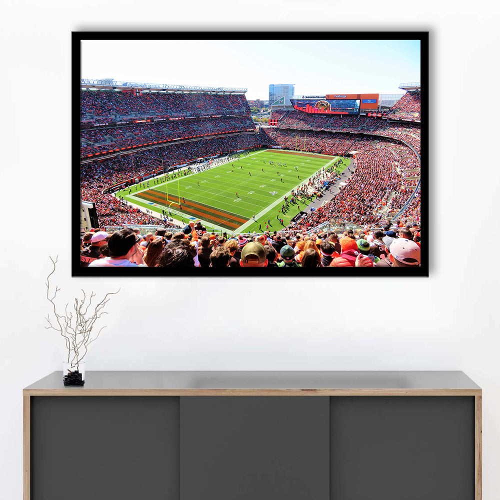 Overview of First Energy Field, Stadium Canvas, Sport Art, Gift for him, Framed Art Print Wall Decor, Picture Framed