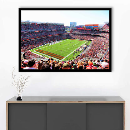Overview of First Energy Field, Stadium Canvas, Sport Art, Gift for him, Framed Art Print Wall Decor, Picture Framed