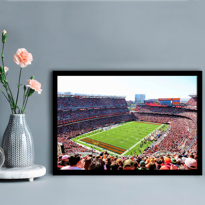 Overview of First Energy Field, Stadium Canvas, Sport Art, Gift for him, Framed Art Print Wall Decor, Picture Framed