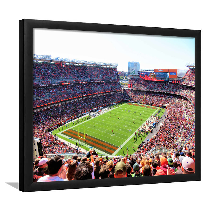 Overview of First Energy Field, Stadium Canvas, Sport Art, Gift for him, Framed Art Print Wall Decor, Picture Framed