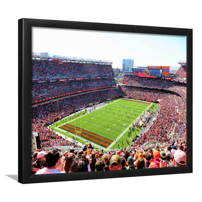 Overview of First Energy Field, Stadium Canvas, Sport Art, Gift for him, Framed Art Print Wall Decor, Picture Framed