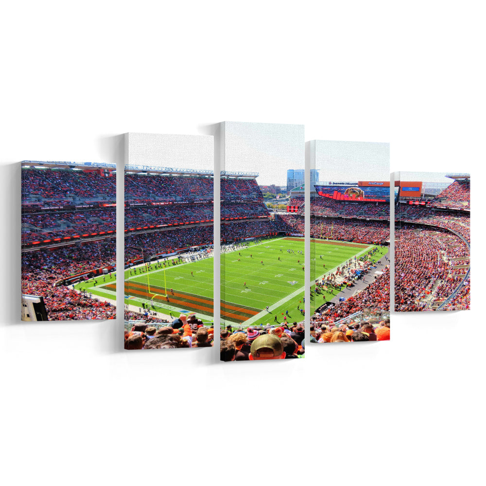Overview of First Energy Field, Stadium Canvas, Sport Art, Gift for him, 5 Panel, Large Canvas, Canvas Print Wall Art