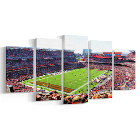 Overview of First Energy Field, Stadium Canvas, Sport Art, Gift for him, 5 Panel, Large Canvas, Canvas Print Wall Art