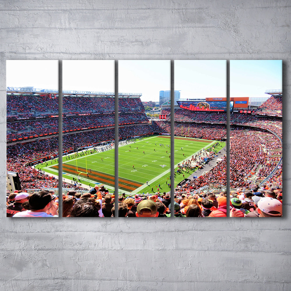 Overview of First Energy Field, Stadium Canvas, Sport Art, 5 Panel B, Extra Large Canvas, Canvas Print Wall Art