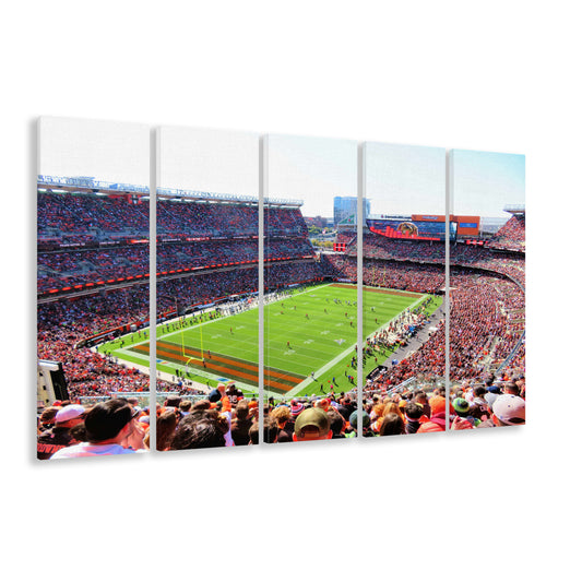 Overview of First Energy Field, Stadium Canvas, Sport Art, 5 Panel B, Extra Large Canvas, Canvas Print Wall Art